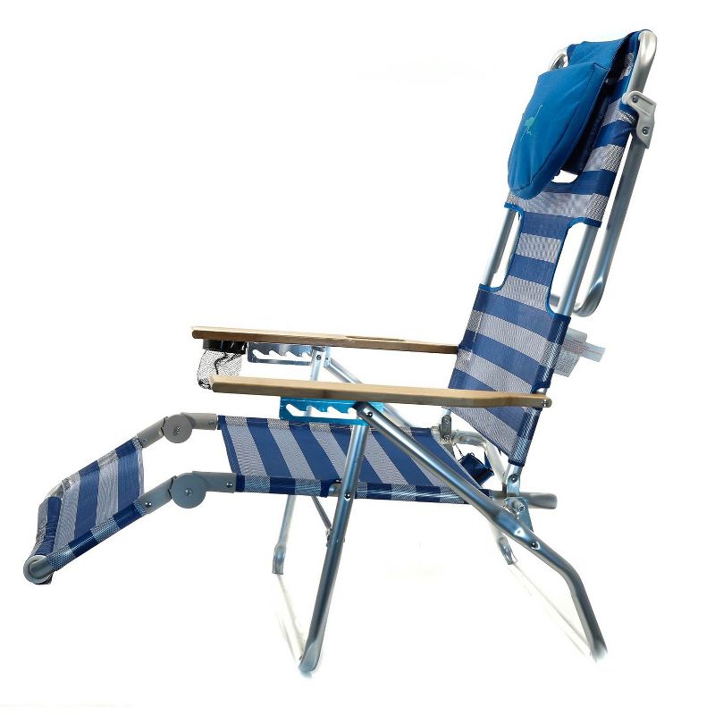 Ostrich 3 N 1 Lightweight Aluminum 5 Position Reclining Beach Chair, Striped