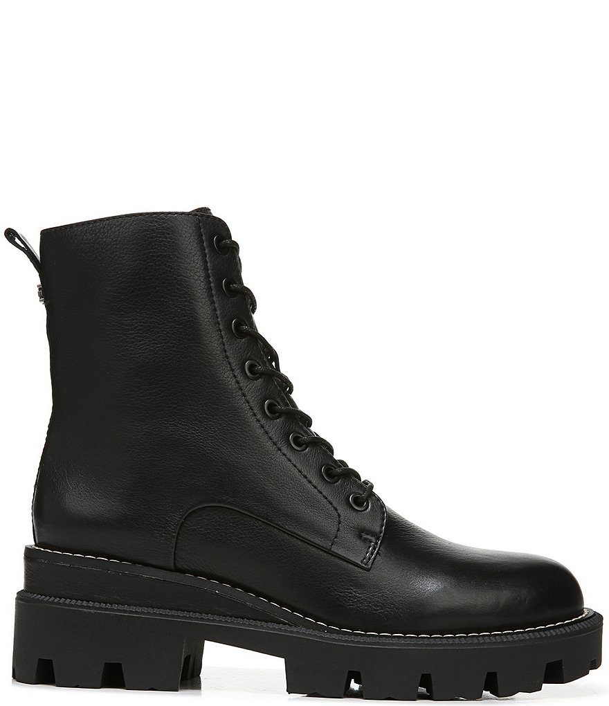 Sam Edelman Garret Lug Sole Waterproof Leather Combat Booties