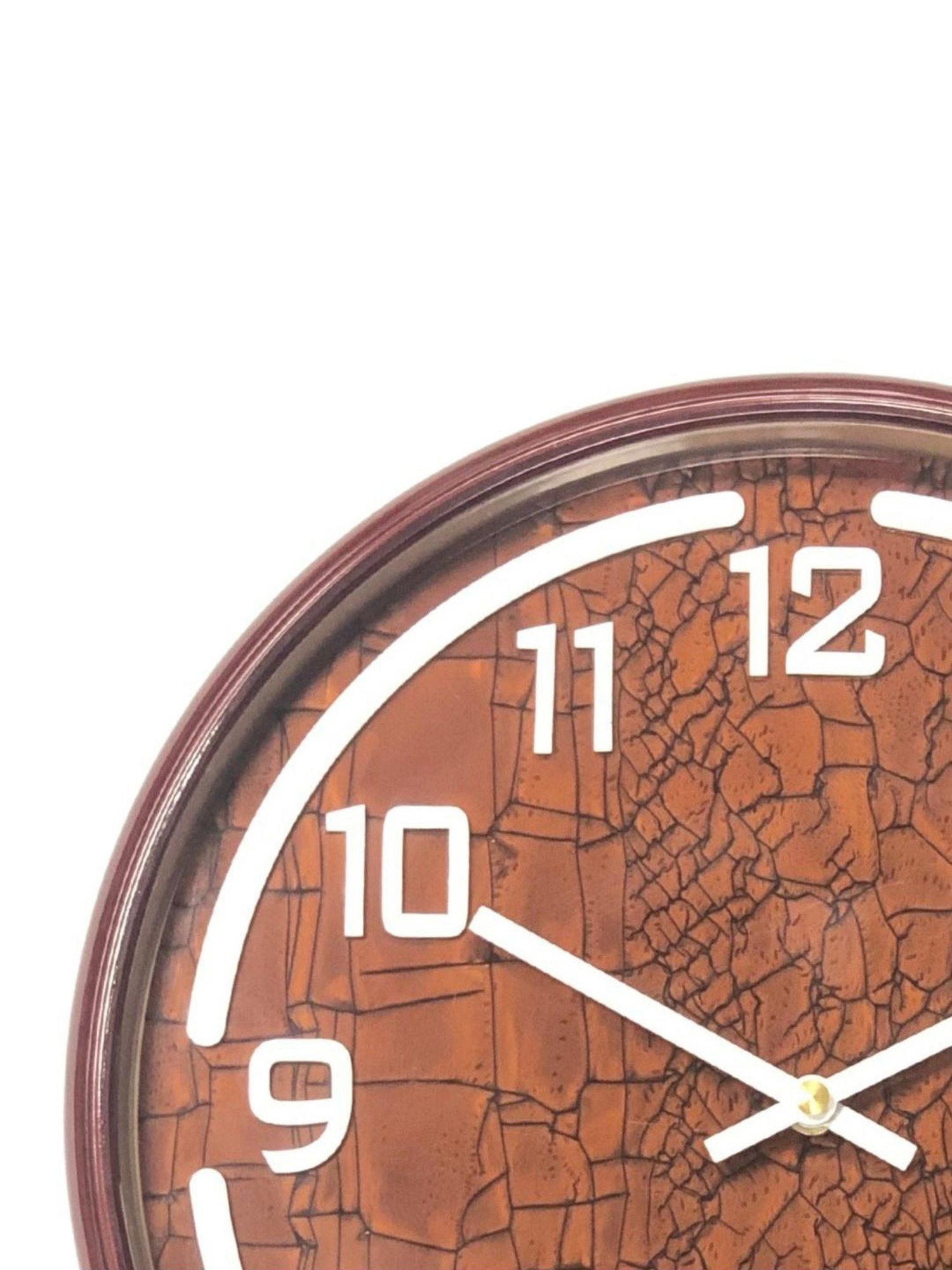 CHRONIKLE Round Rosewood Brown Plastic Wall Clock