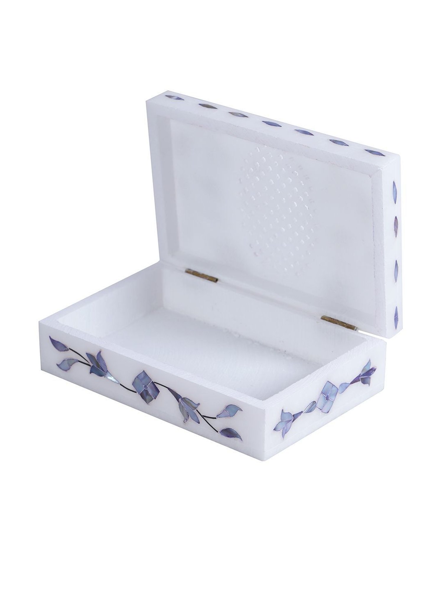 Aapno Rajasthan Blue & White Marble Jewellery Box