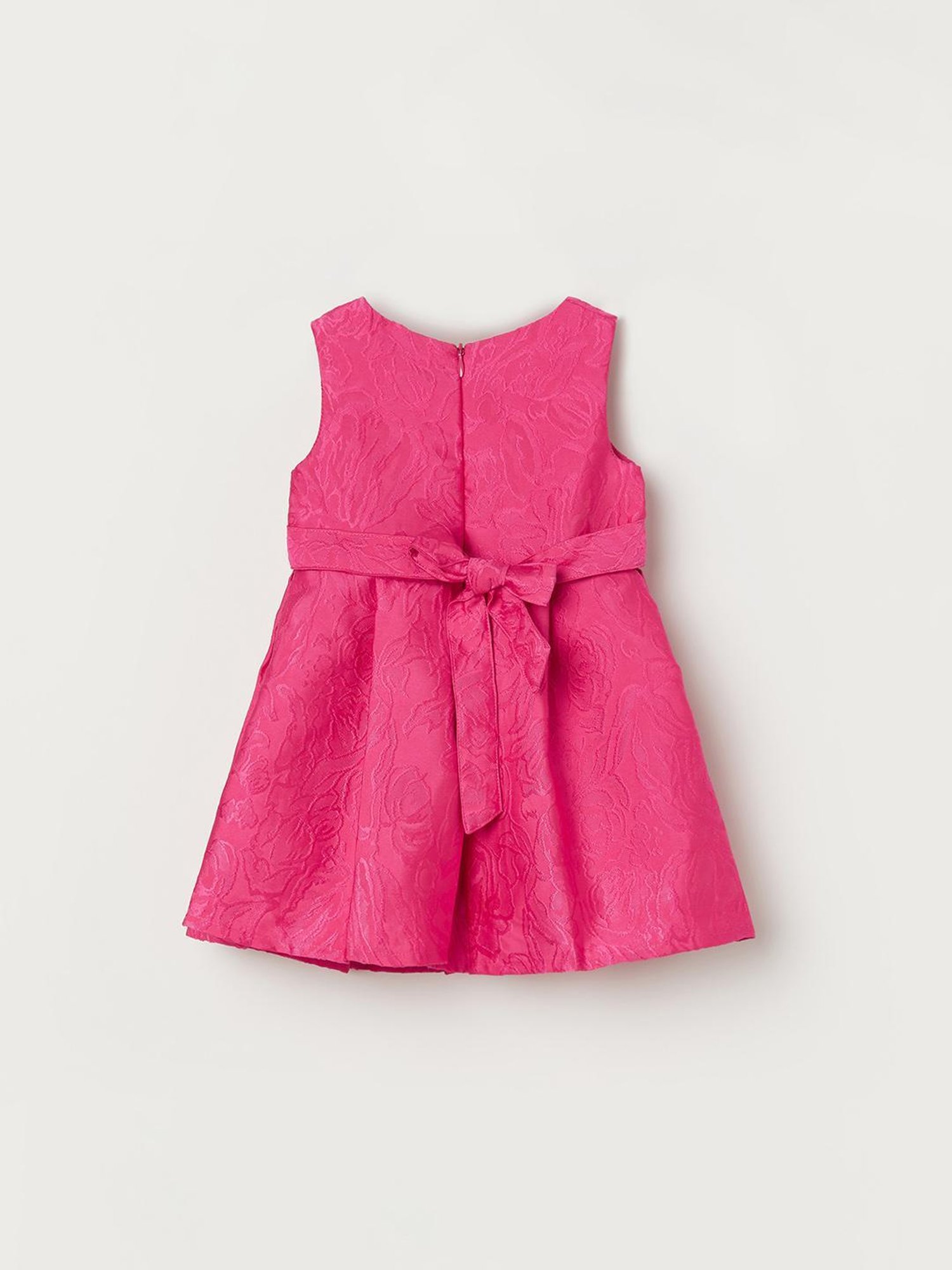 Lifestyle Pink Round Neck Sleeveless Solid Polyester Dress