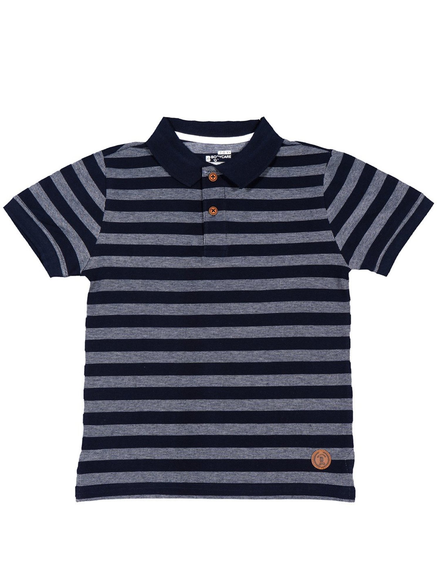 Bodycare Kids Navy Striped Polo T-Shirt