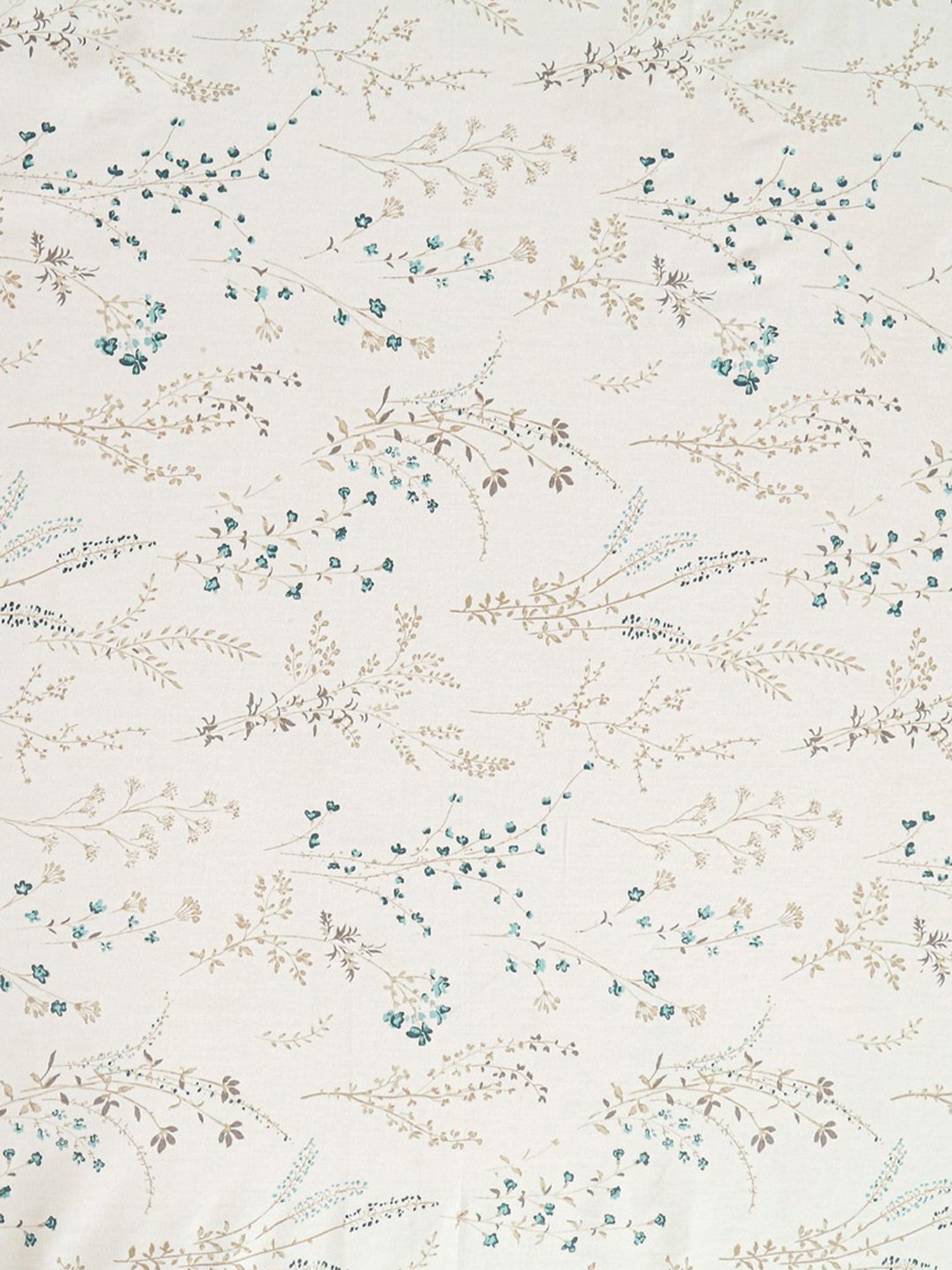 Swayam Dona Floral White & Beige 200 TC Cotton King Bedsheet with 2 Pillow Covers