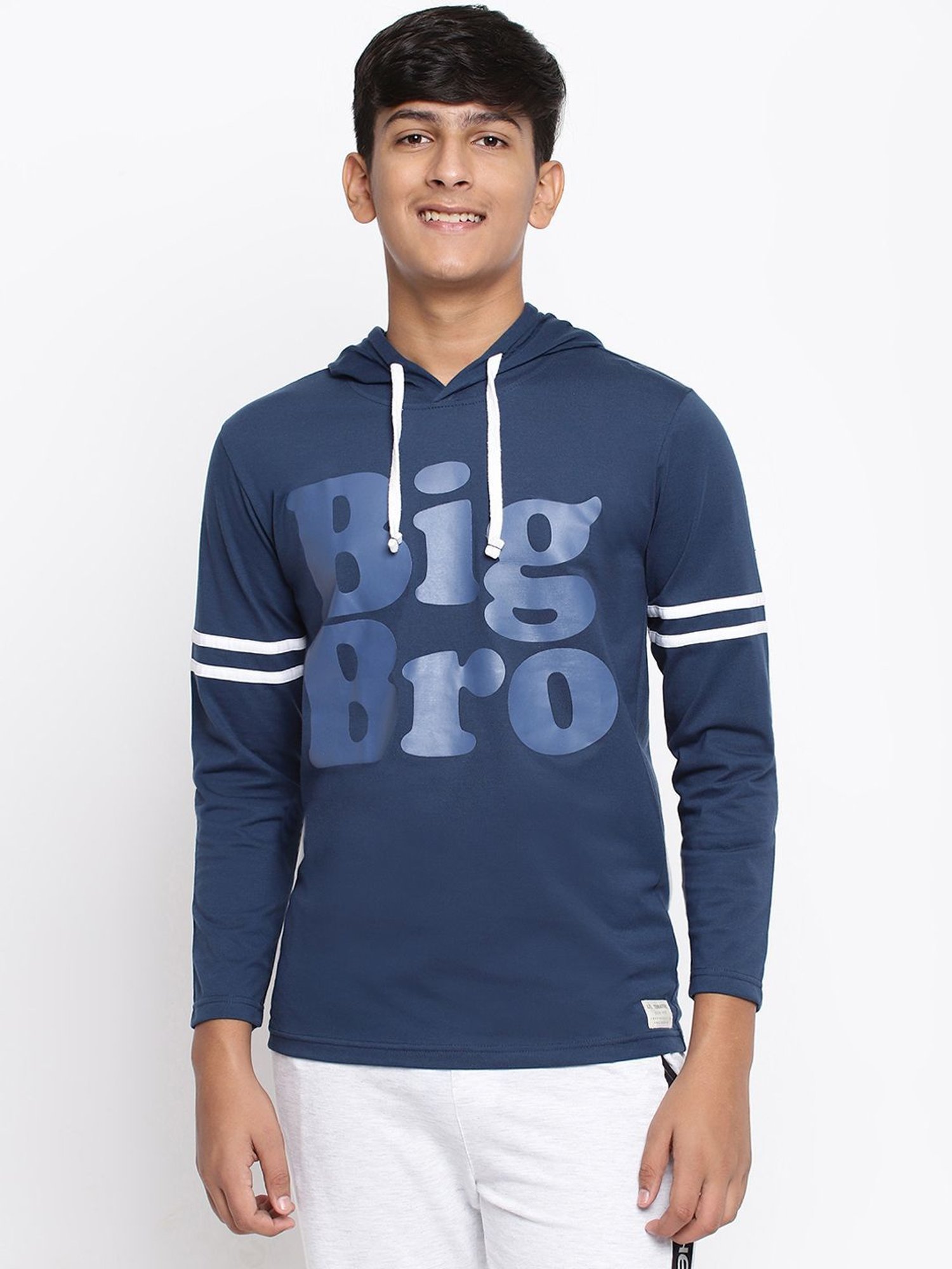 Lil Tomatoes Kids Blue Printed Full Sleeves T-Shirt