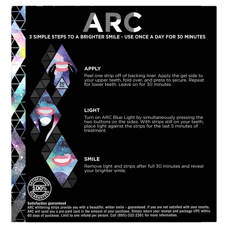 ARC Blue Light Teeth Whitening Kit, 1 Blue Light - 14 treatments