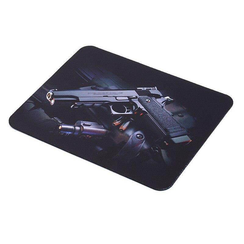 Gun Picture Waterproof Mice Gaming Pad Anti-Slip Laptop Computer PC Mat Breathable Mousepad For Optical Mouse 1 Pcs