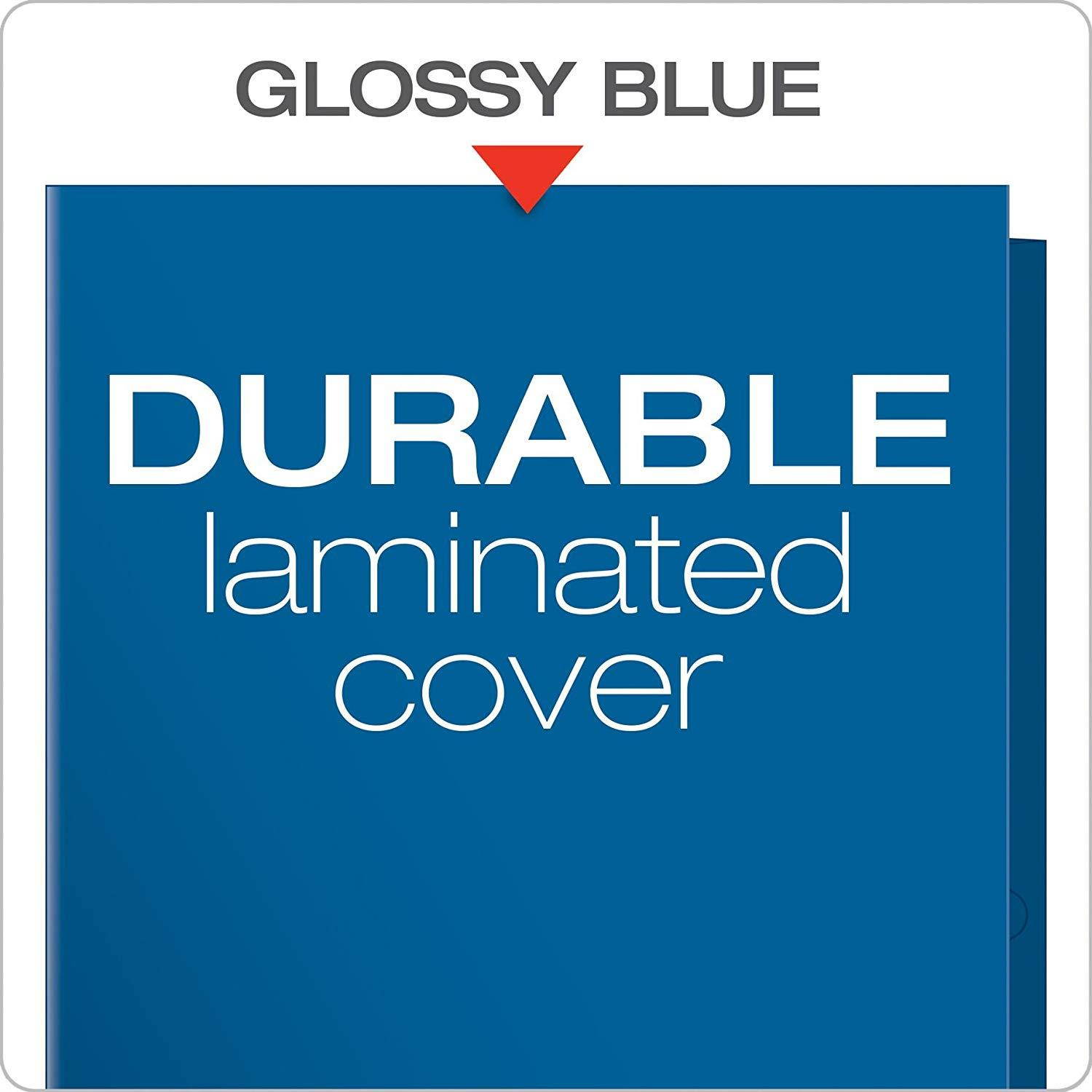 Oxford Laminated Twin-Pocket Folders, Letter Size, Blue, Holds 100 Sheets, Box of 25 (51701EE)