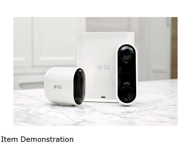 Arlo Pro 3 - Wire-Free Security 3 Camera System, 2K Resolution with HDR, 160&deg; View, Indoor/Outdoor, Color Night Vision, Spotlight, 2-Way Audio, Rechargeable Battery, Siren (VMS4340P)