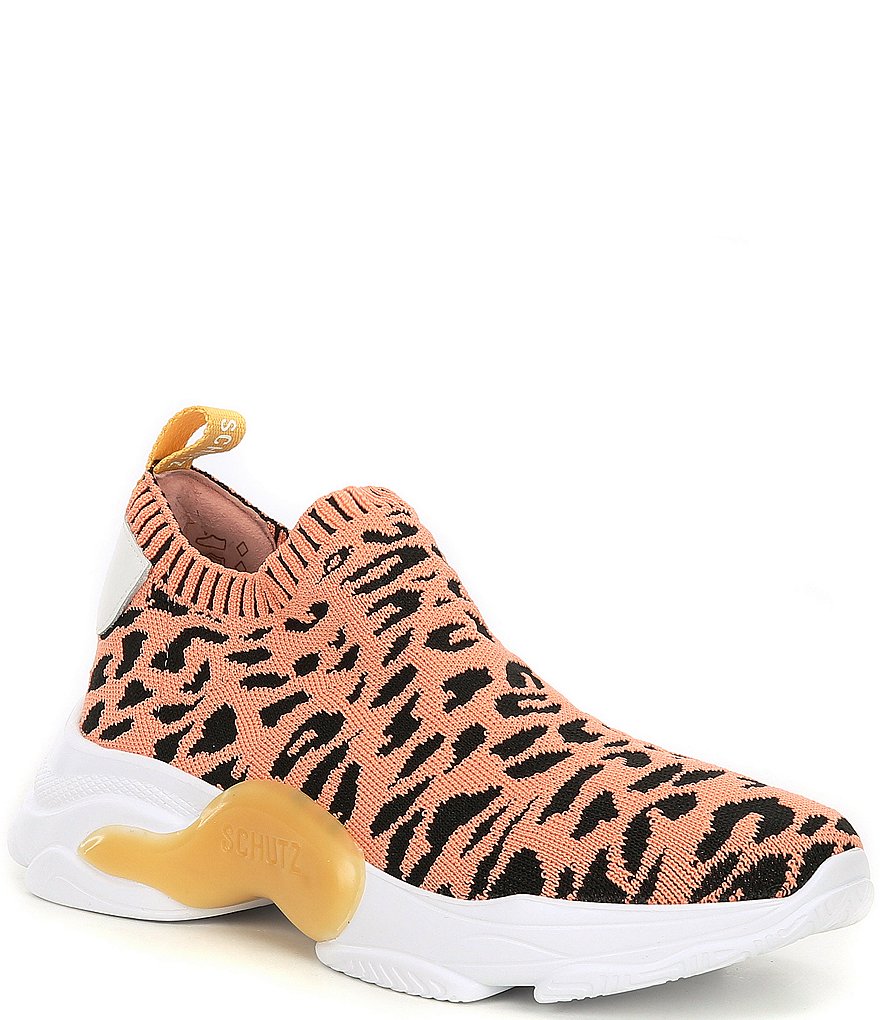 Schutz Mirella Leopard Print Chunky Sneakers
