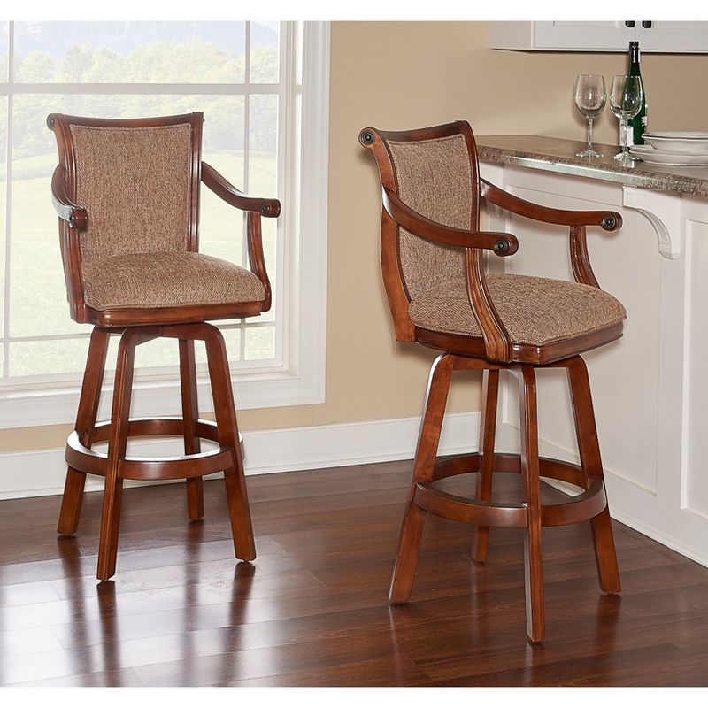 31" Dakota Swivel Barstool with Arms Light Brown - Powell Company