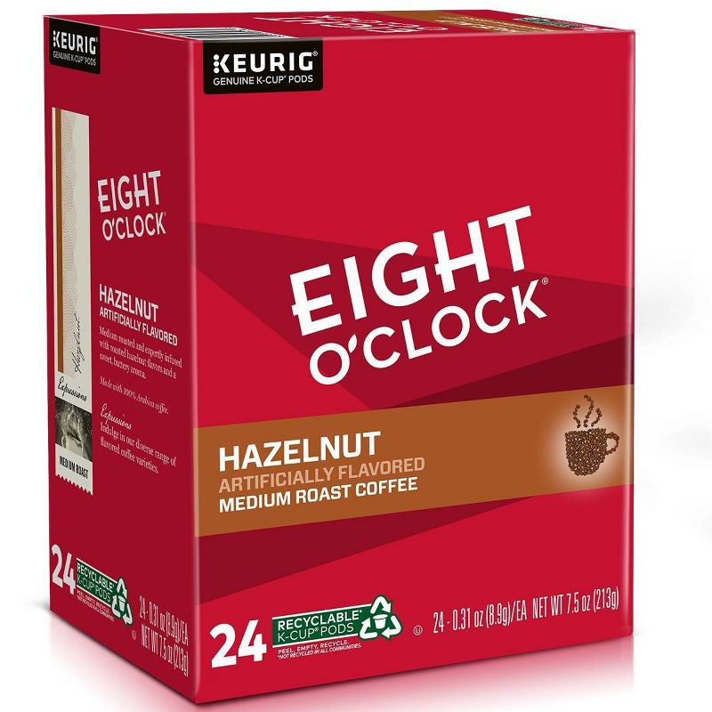 Eight O'Clock Hazelnut Medium Roast Coffee Pods - 24ct