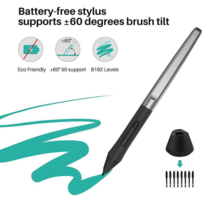 Inspiroy 1060P 10 x 625 Inches Graphic Drawing Pen Tablet with 8192 Levels Pen Pressure 12 Express Keys Upgraded Version