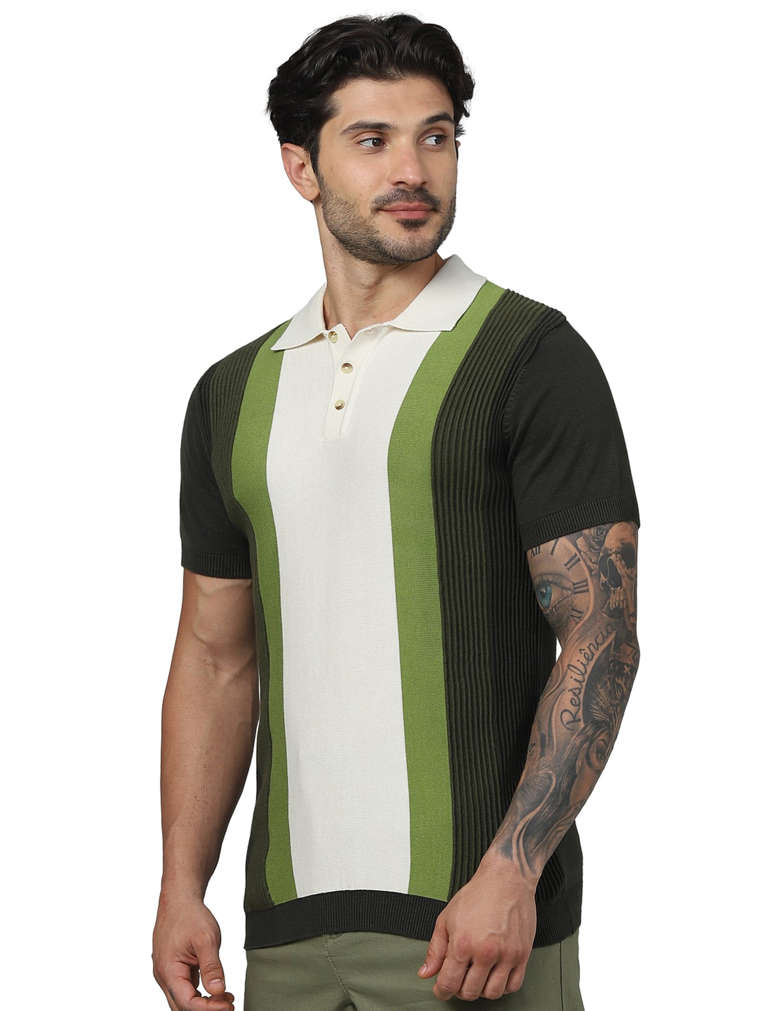 celio* Green Regular Fit Cotton Polo T-Shirt