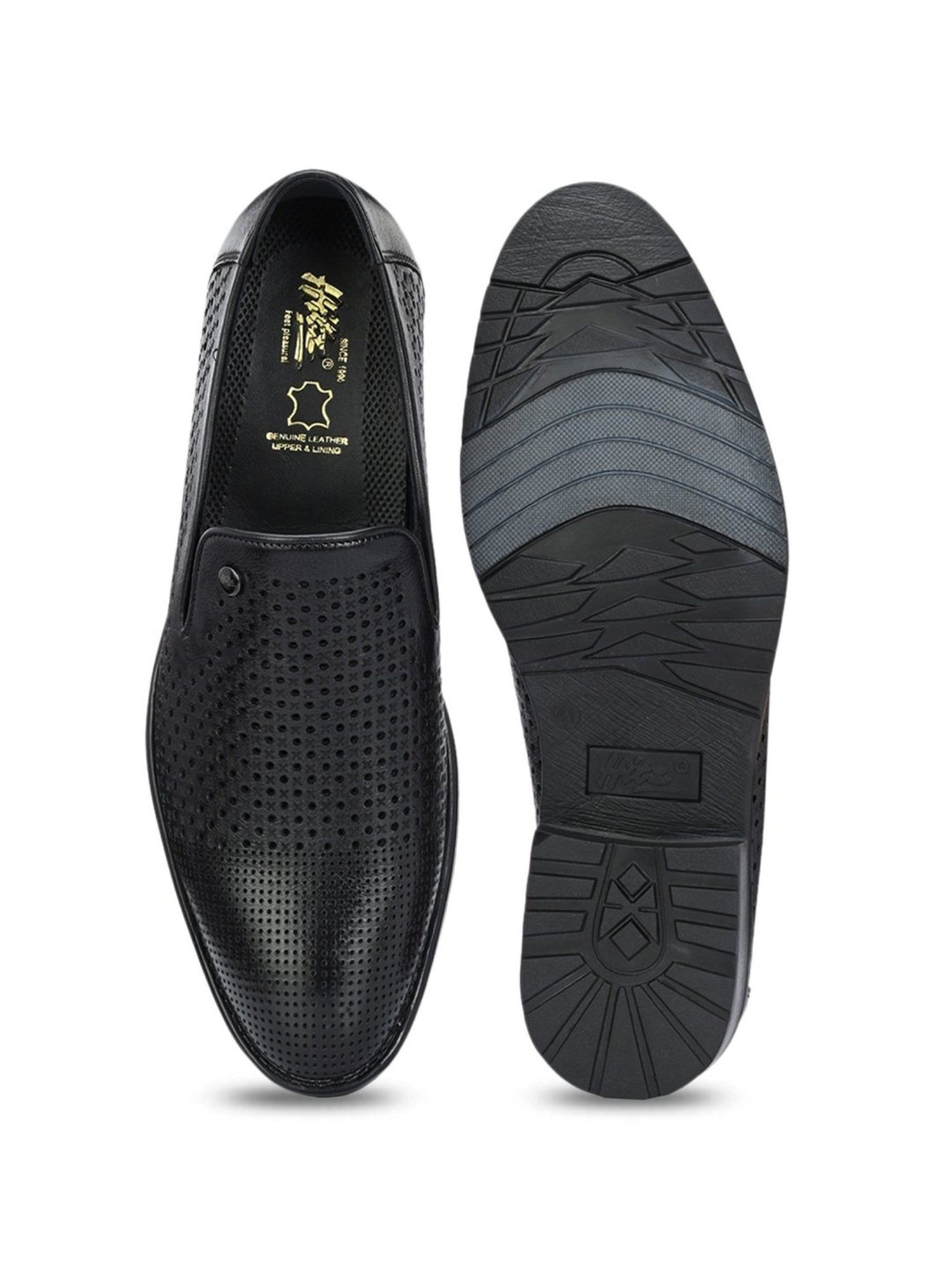 Hitz Men's Black Formal Loafers