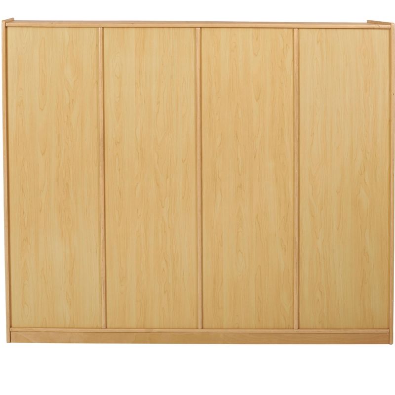 ECR4Kids Birch 16-Section Slim-Fit School Storage Coat Locker with Hooks for Toddlers and Kids