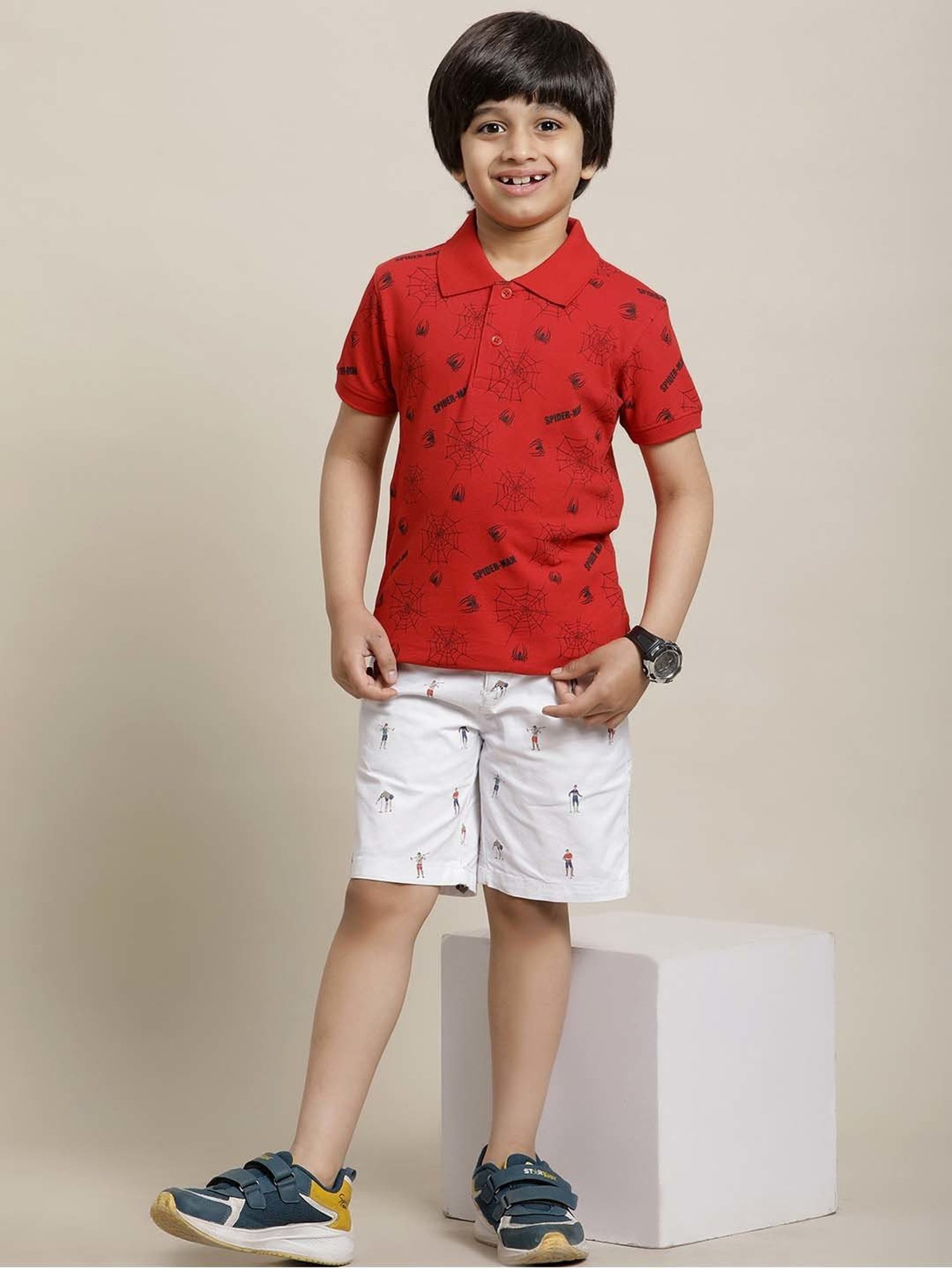 Pantaloons Junior Multicolor Cotton Striped Polo T-Shirt