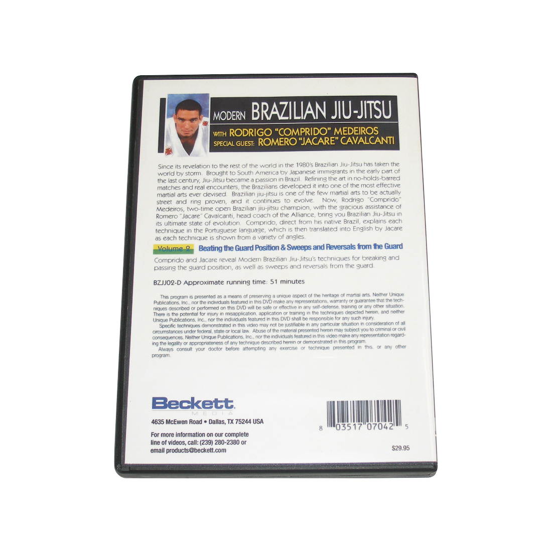 Modern Brazilian Jiu Jitsu #2 Beating Guard Sweeps DVD Rodrigo 'Comprido' Medeiros BZJJ02-D