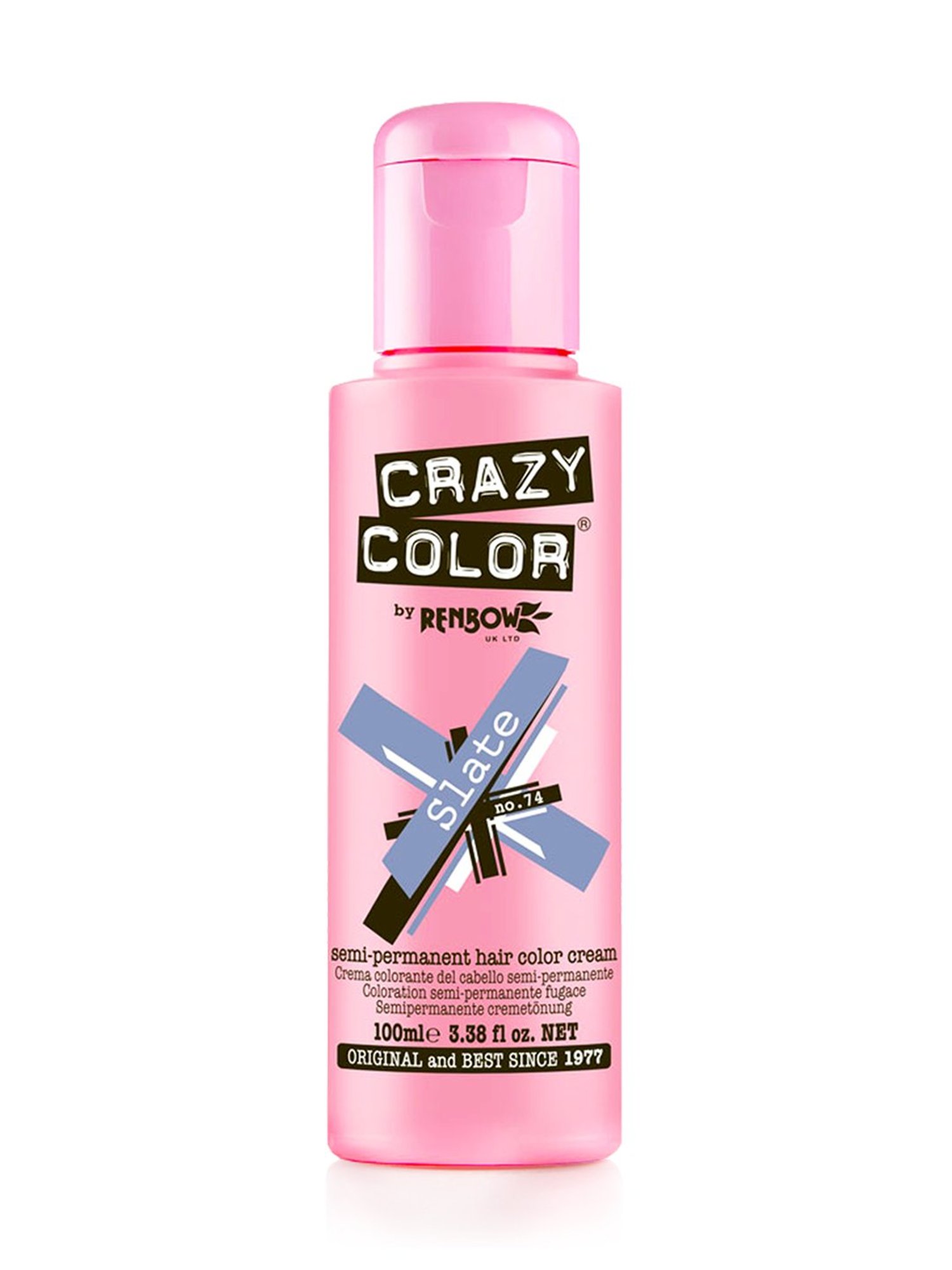 Crazy Color Semi-Permanent Hair Color Cream Slate 74 - 100 ml