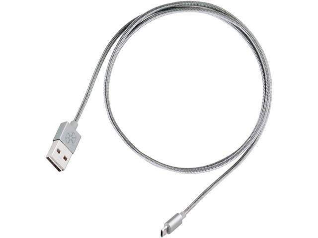 SilverStone Technology Micro USB Cable for Most Smartphones / LG / Samsung / Reversible USB-A / Reversible Micro USB-B / 1000MM - Charcoal Gray - CPU01C
