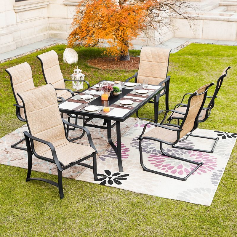 Circi 5pc Outdoor Dining Set - Black and Charcoal - CosmoLiving by Cosmoplitan