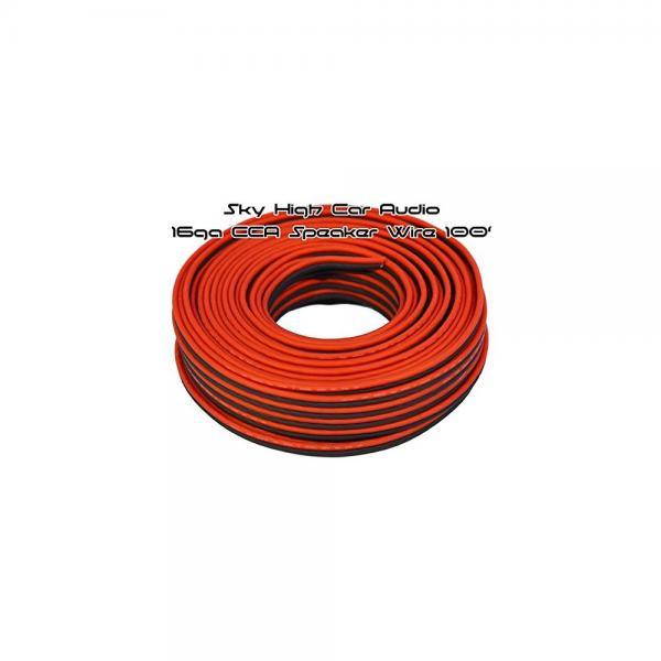 Sky High Car Audio 100' 16ga CCA Speaker Wire Red/Black