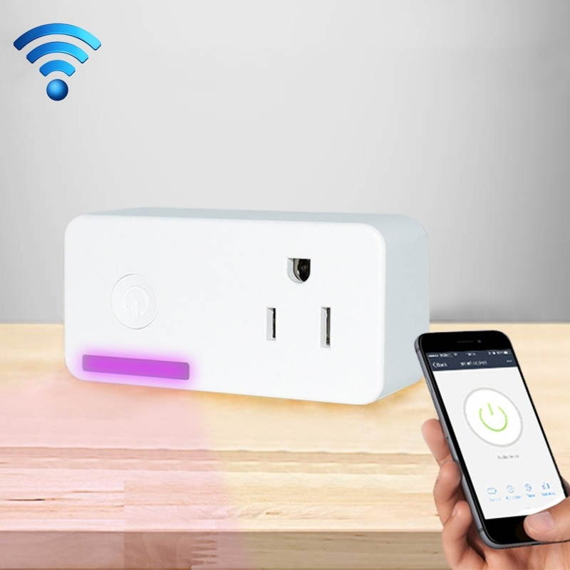 Smart Plug, 10A WiFi 2.4GHz APP Remote Control Timing Smart Socket Works with Alexa & Google Home, AC 110-250V