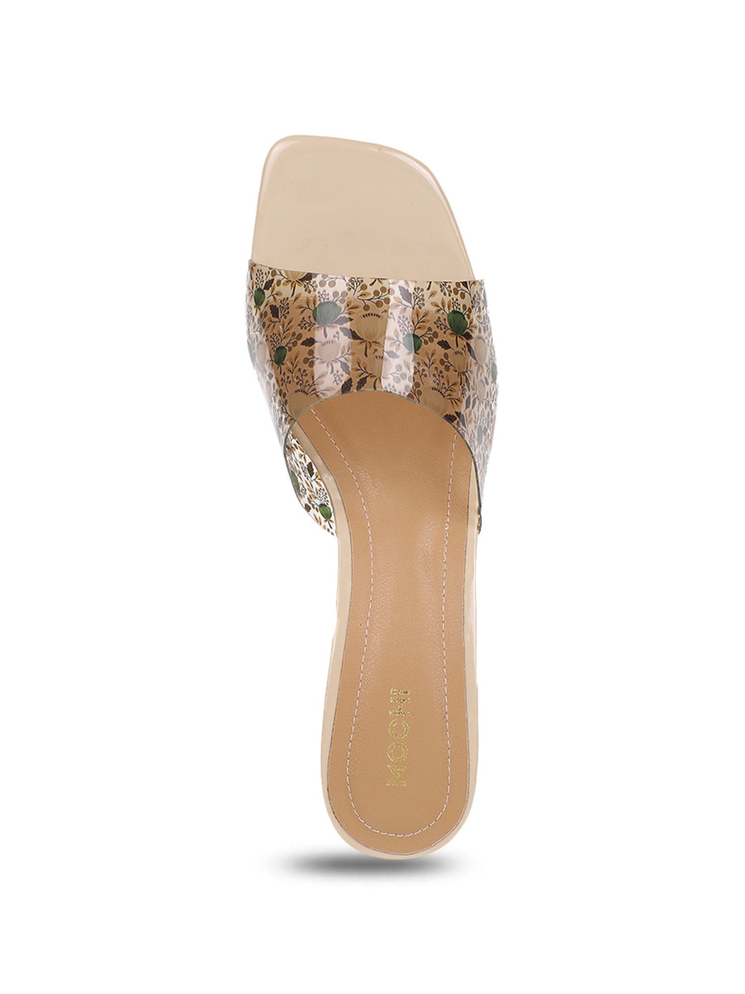 Mochi Women's Beige Casual Stilettos