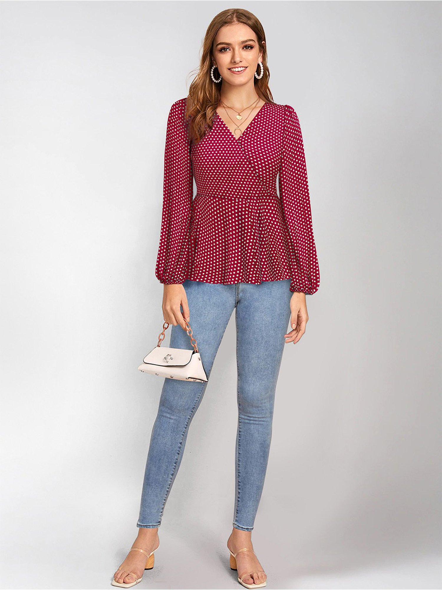 KERI PERRY Maroon Printed Top