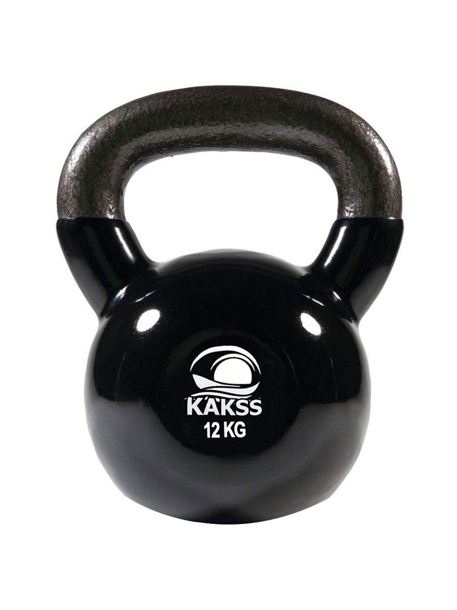 KAKSS Vinyl Half Coating Kettlebells (Black) Size - 12KG