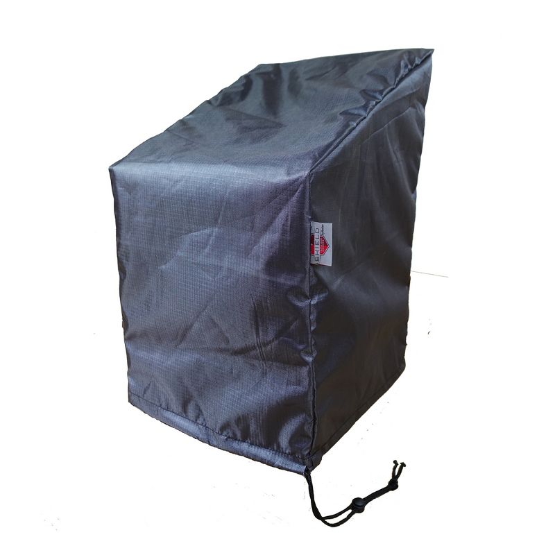 Shield Gold Barstool/Stacked 2-Layer Dining Cover - 25.5x28x29/42" Charcoal Grey