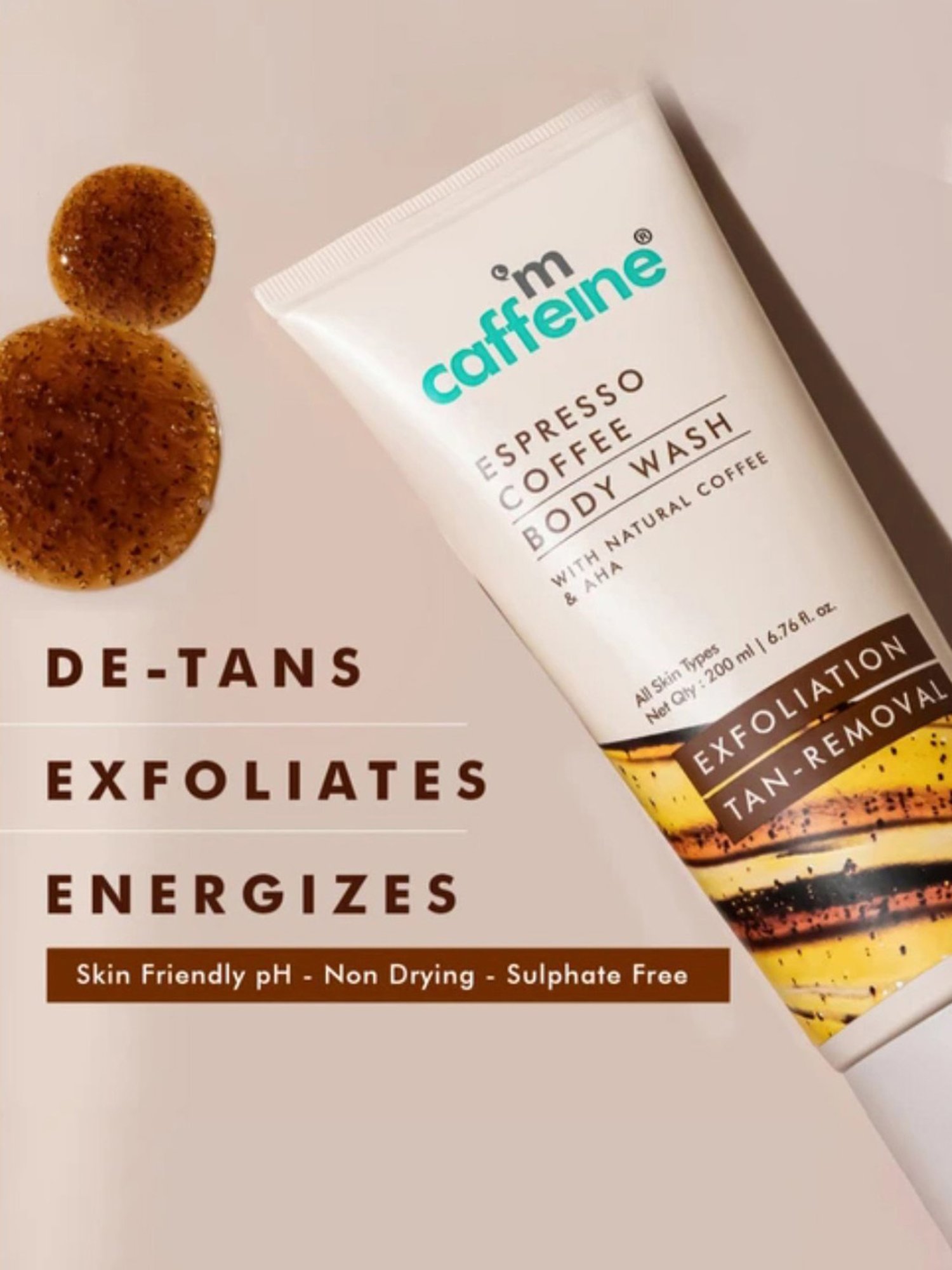 mCaffeine Espresso Coffee Body Wash - 200 ml