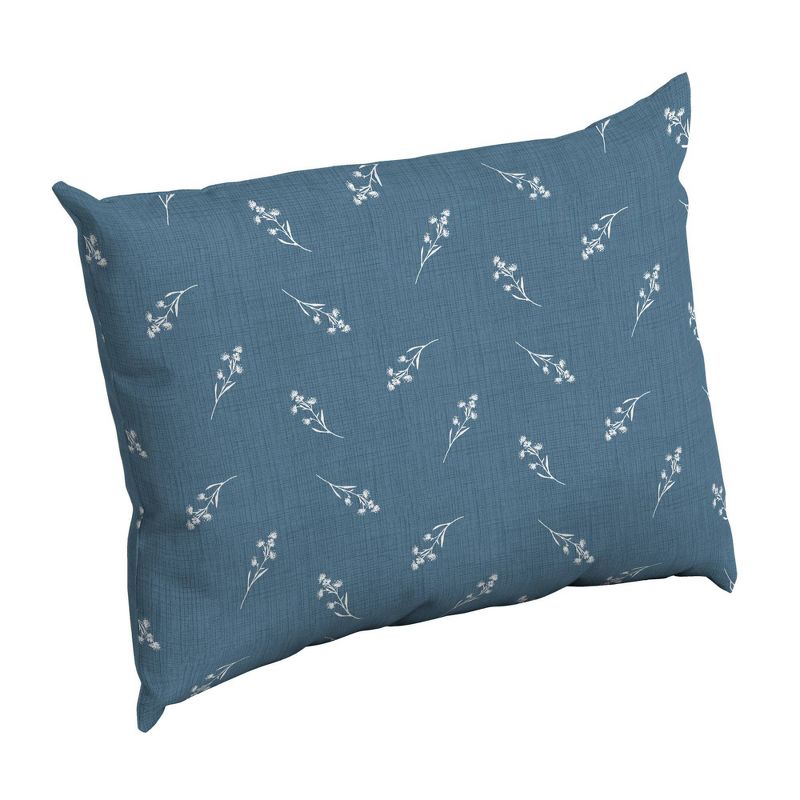Arden Selections Outdoor Pillow Back Blue Ditsy Floral