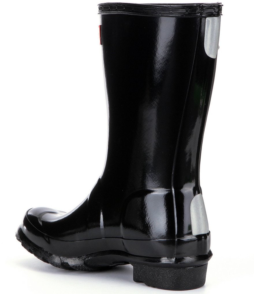 Hunter Kids' Original Gloss Waterproof Buckle Strap Rain Boots (Youth)