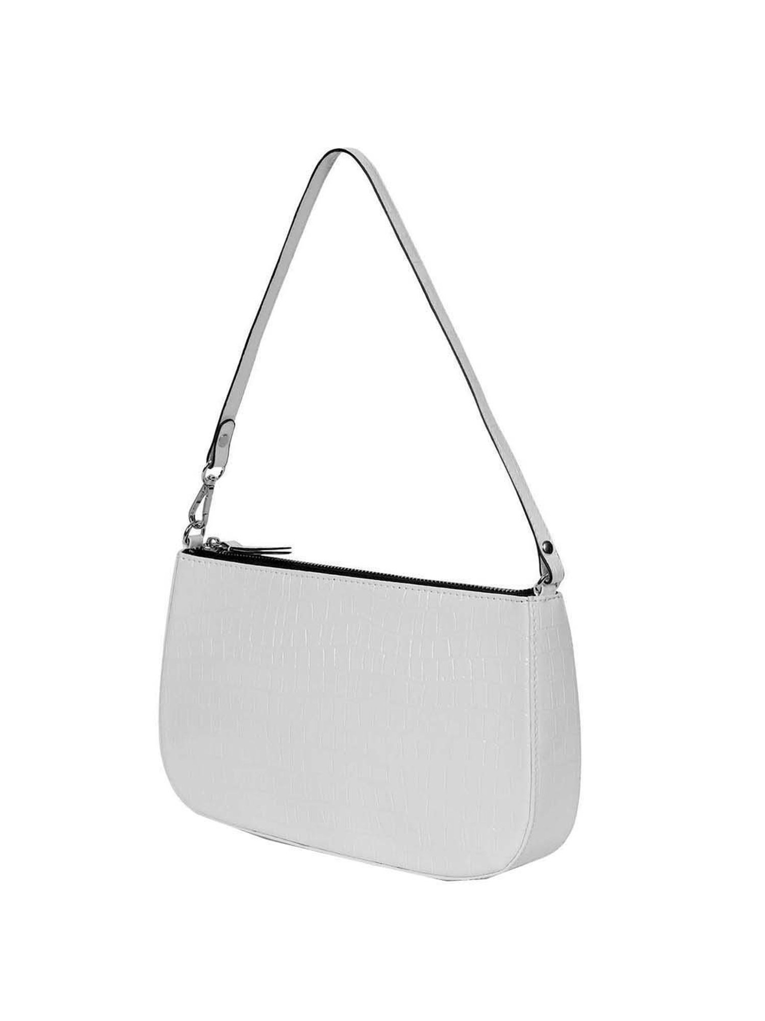 BELWABA White Textured Small Shoulder Bag