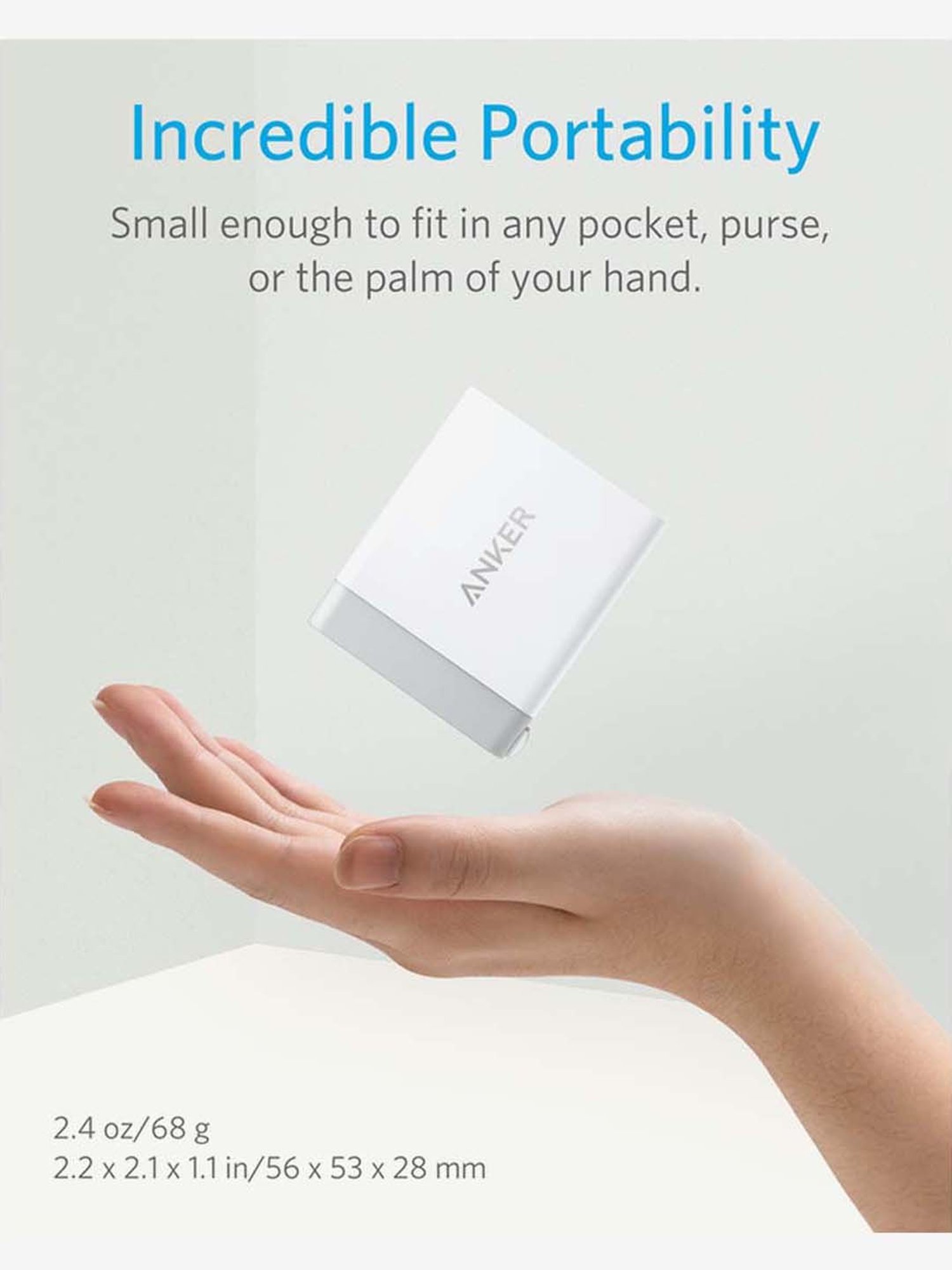 Anker Powerport Plus A2013Y11 Qualcomm 3.0 Quick Charge USB Wall Adapter (White)