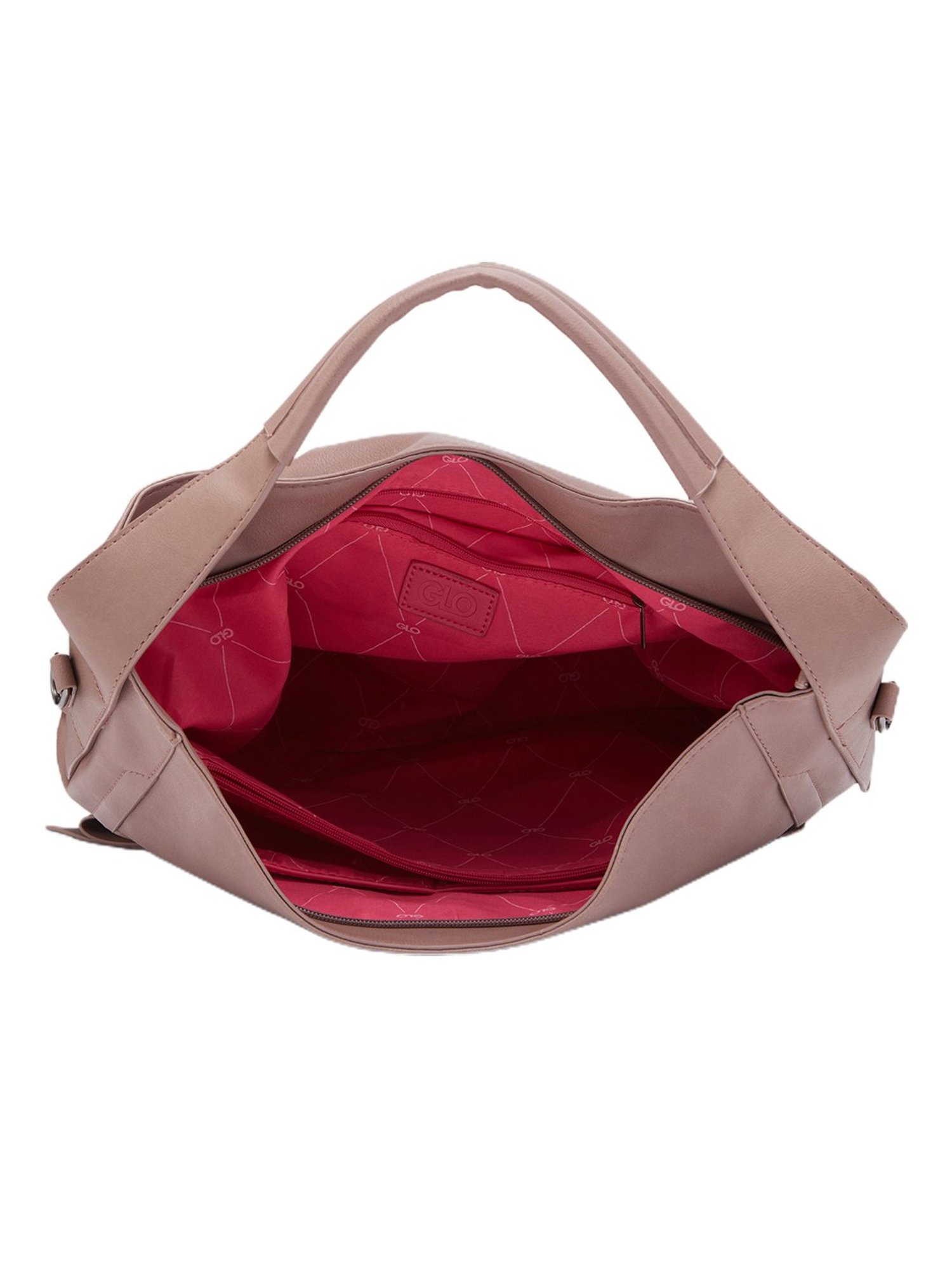 Globus Women Taupe Solid Vegan Leather Hobo Bag