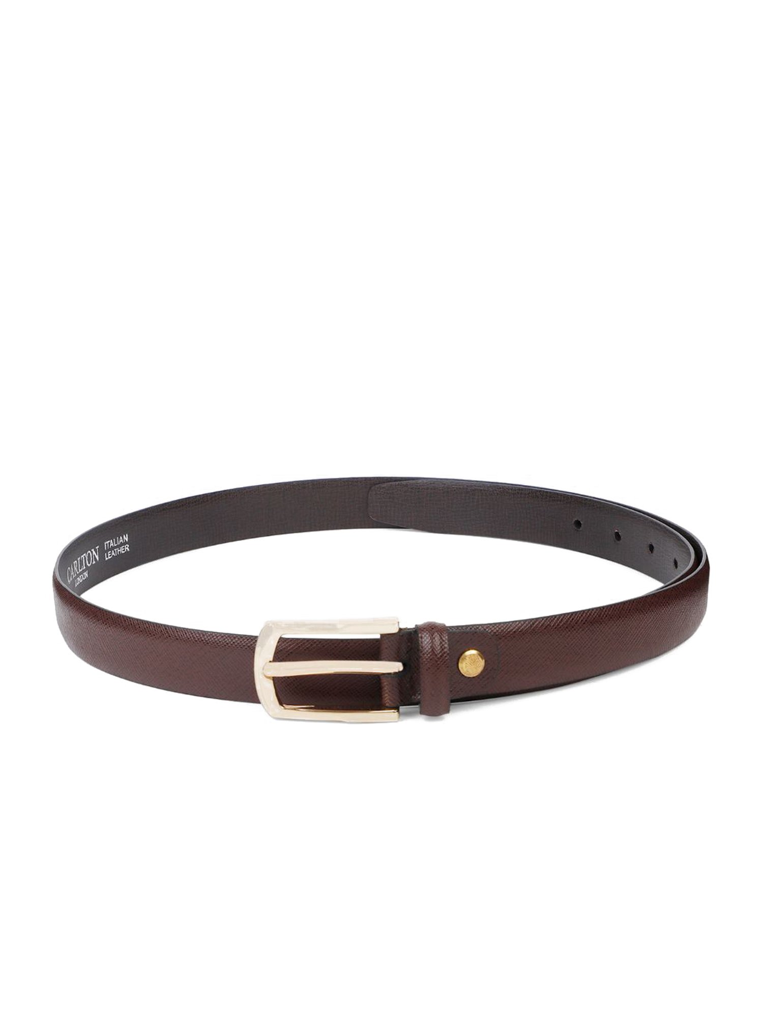 Carlton London Brown Textured Formal Belt for Women