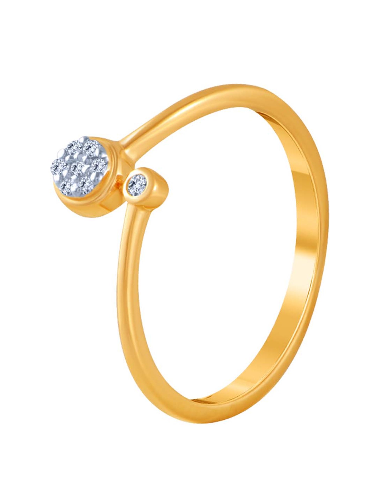 Mia By Tanishq Nature's Finest 14k Yellow Gold Radiant Sp Elegance Diamond Ring