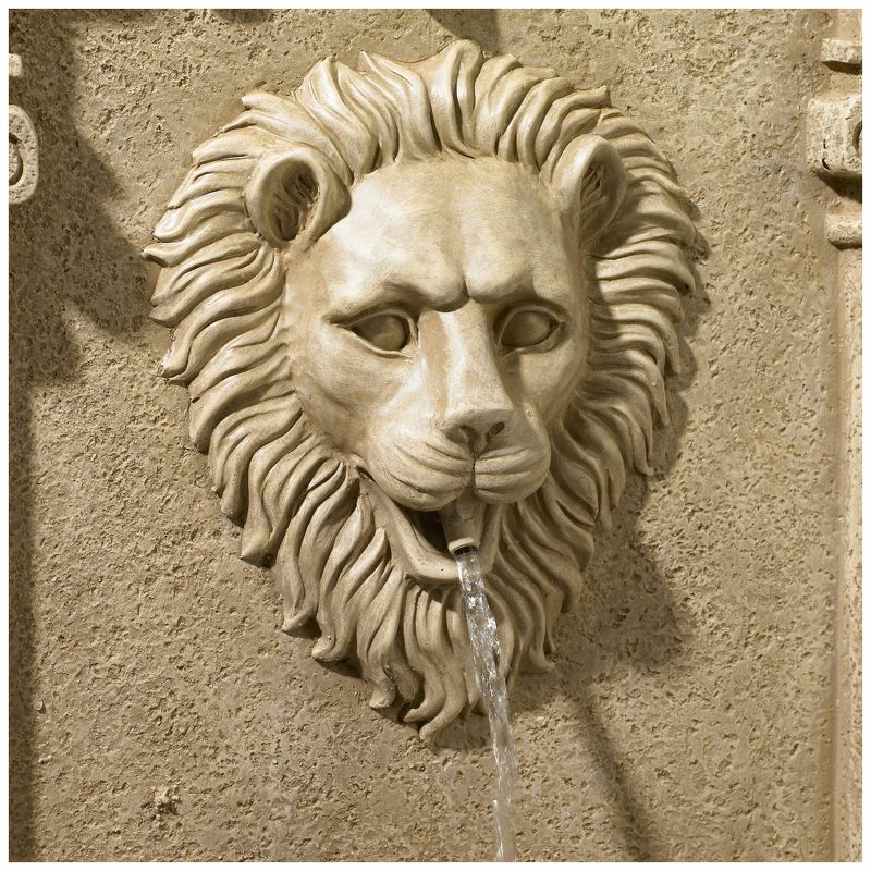 John Timberland Roman Outdoor Wall Water Fountain 31" High Regal Lion Face for Yard Garden Patio Deck Home Entryway