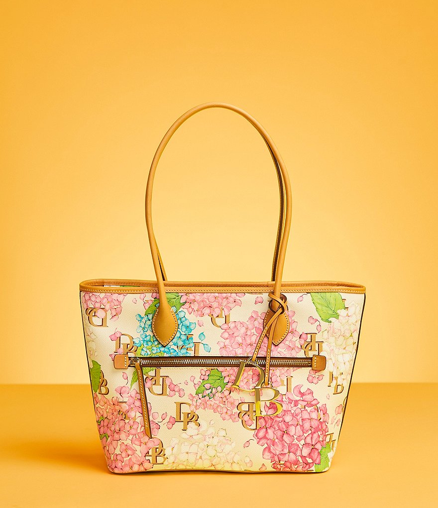 Dooney & Bourke Signature Hydrangea Monogram Collection Floral Tote Bag