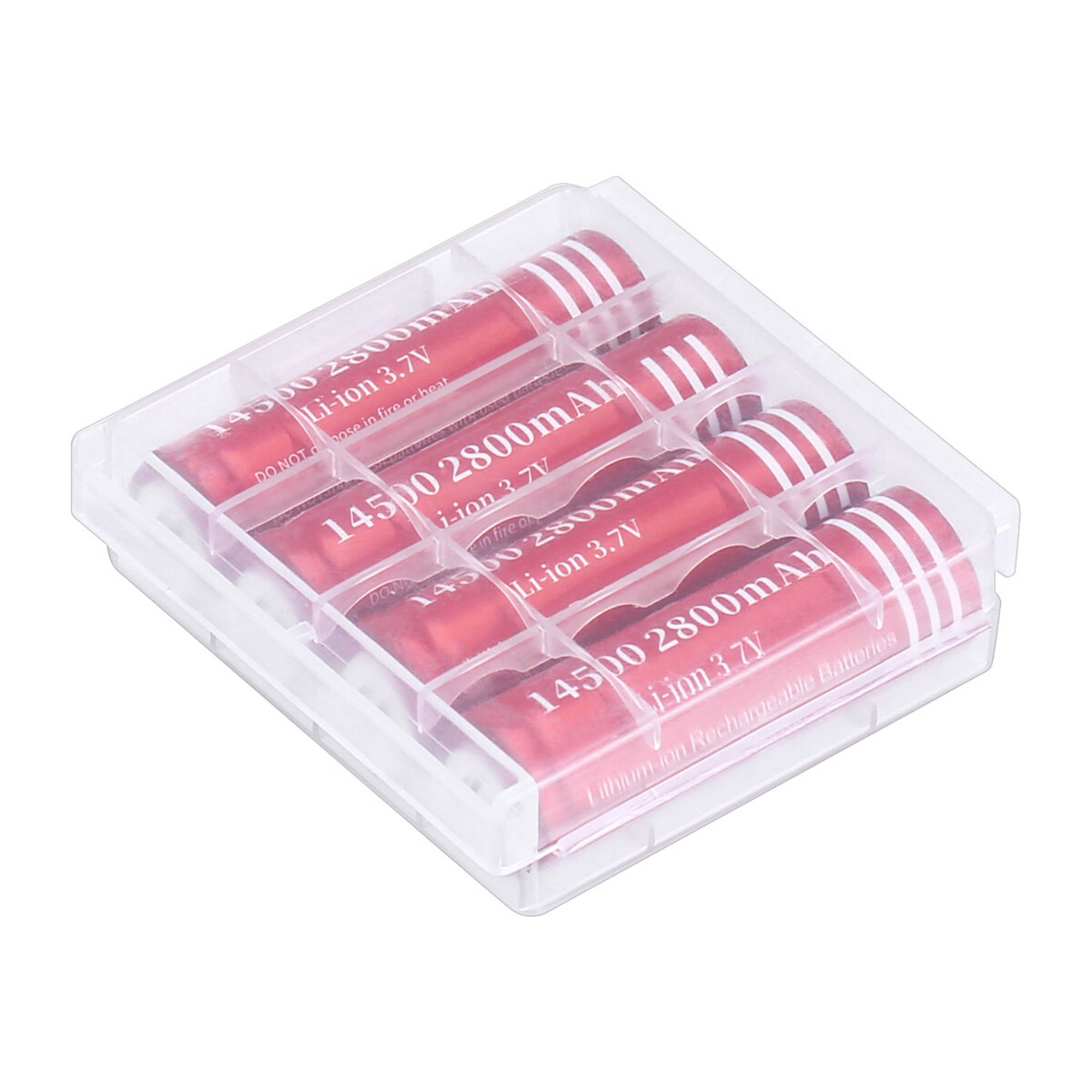 4 piece 2800mAh 14500 3.7V Li-ion Rechargeable Batteries for Torch Camera Flashlight