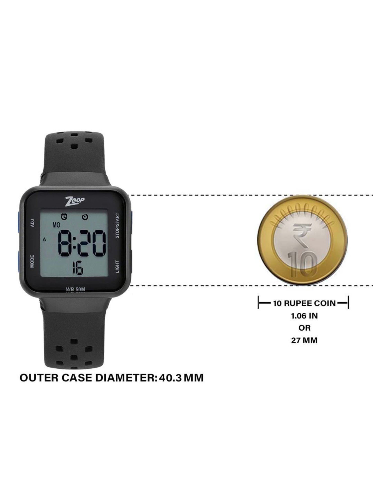 Zoop NS16017PP01 Unisex Digital Watch