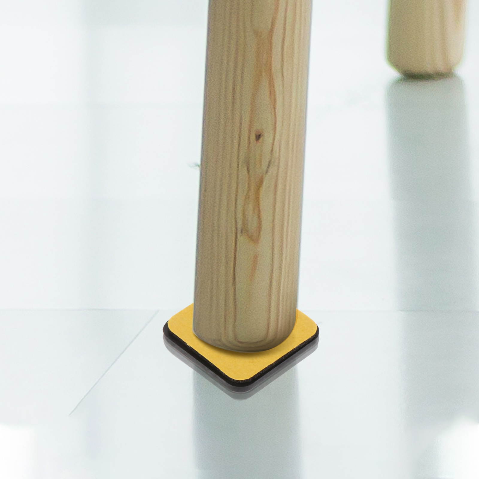 16pcs Furniture Leg Bottom Feet Square Pads Non-skid Floor Furniture Mat (25mm)