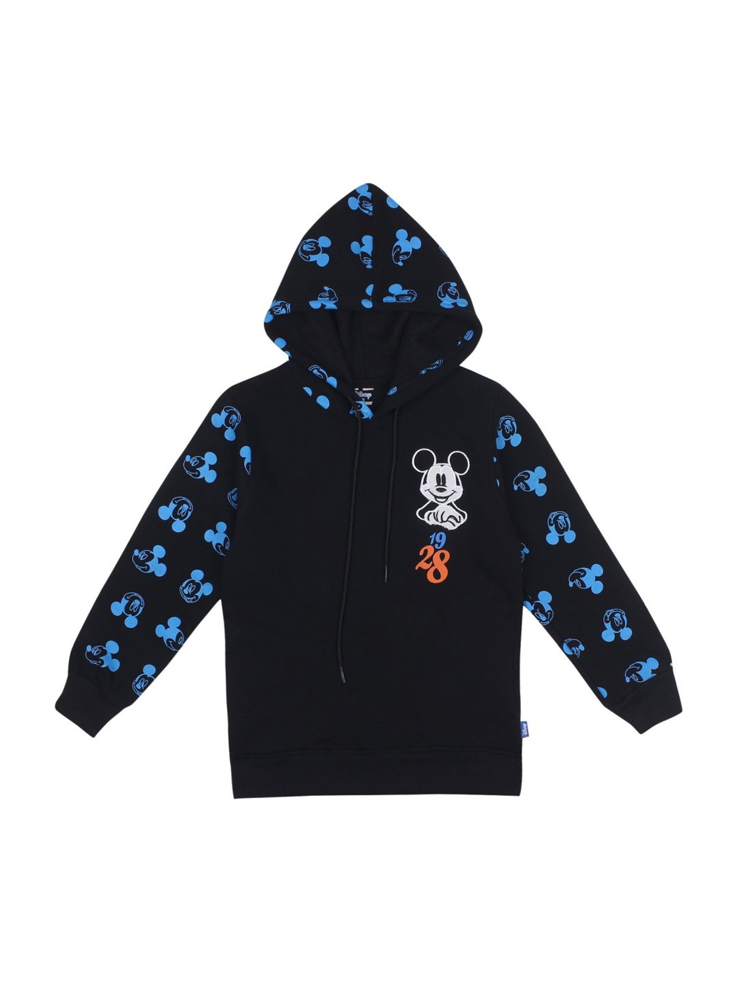Proteens Kids Black Cotton Printed Hoodie