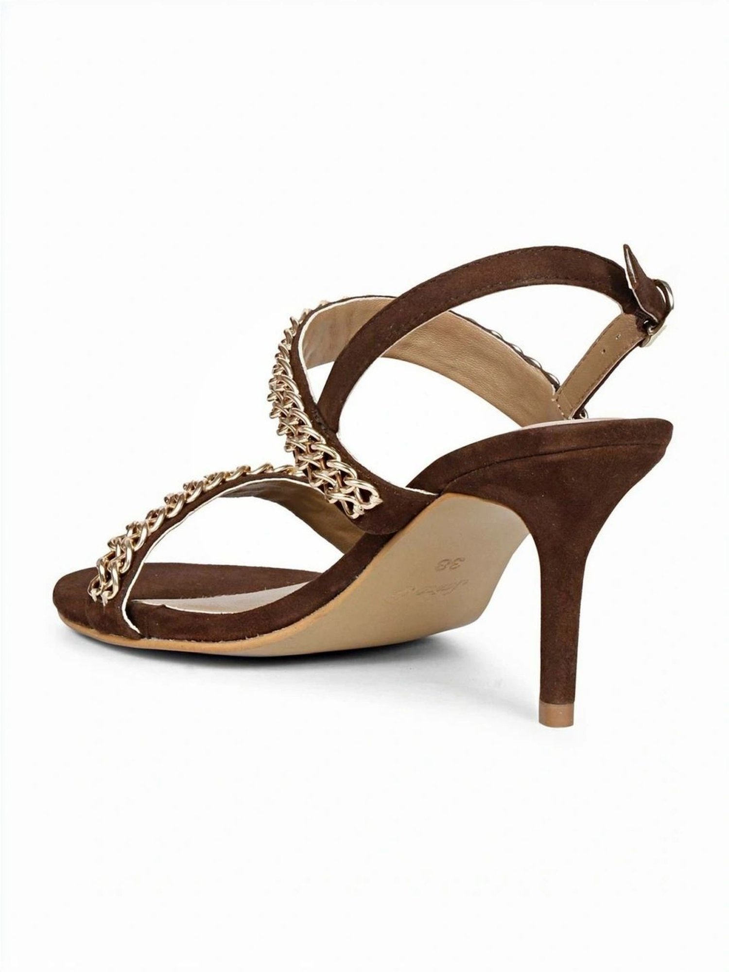 Saint G Women's Beige Back Strap Stilettos