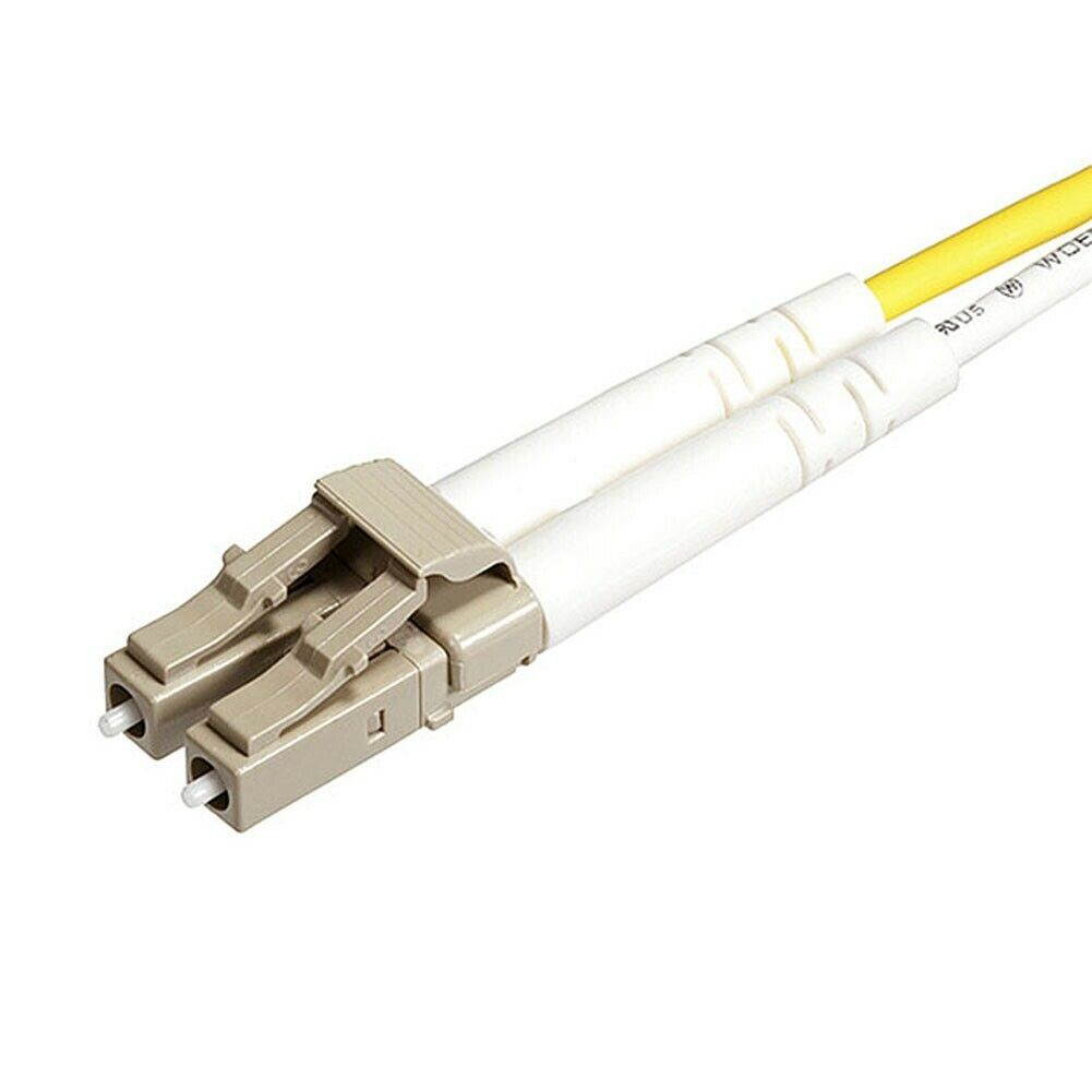 Monoprice OM4 Fiber Optic Cable - 15m (Meter) - LC/UPC-SC/UPC, Multi Mode, Duplex, 50/125 Type, 2.0mm, PVC