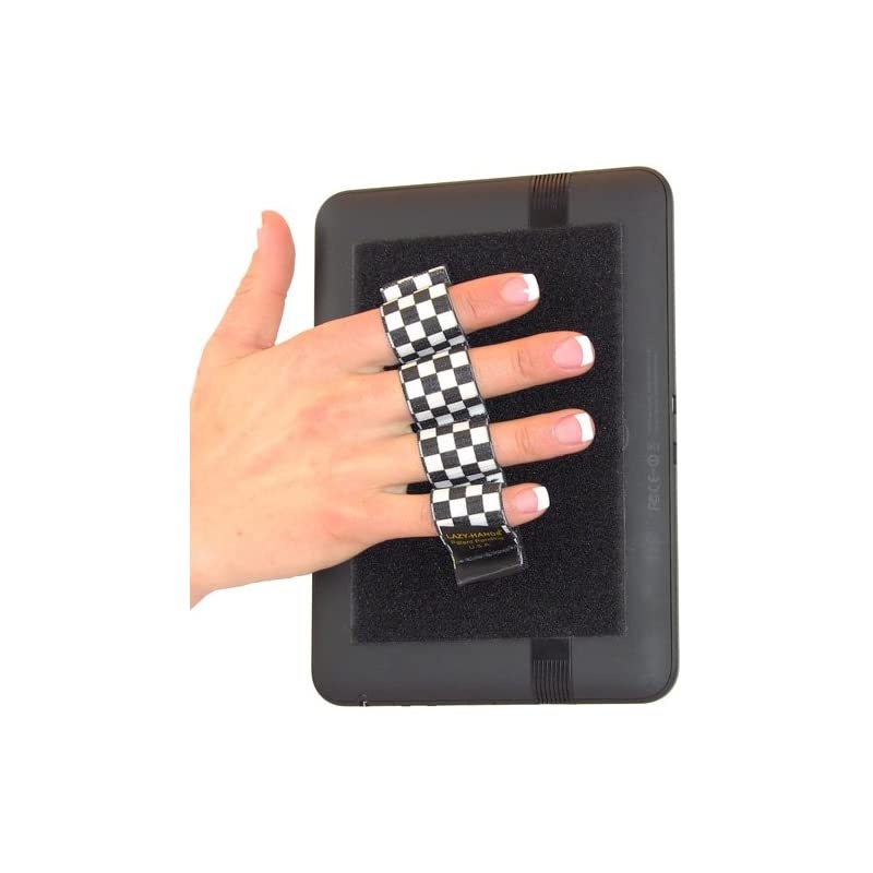 4Loop Grips x2 Grips for eReaders XL Black amp White Checkers