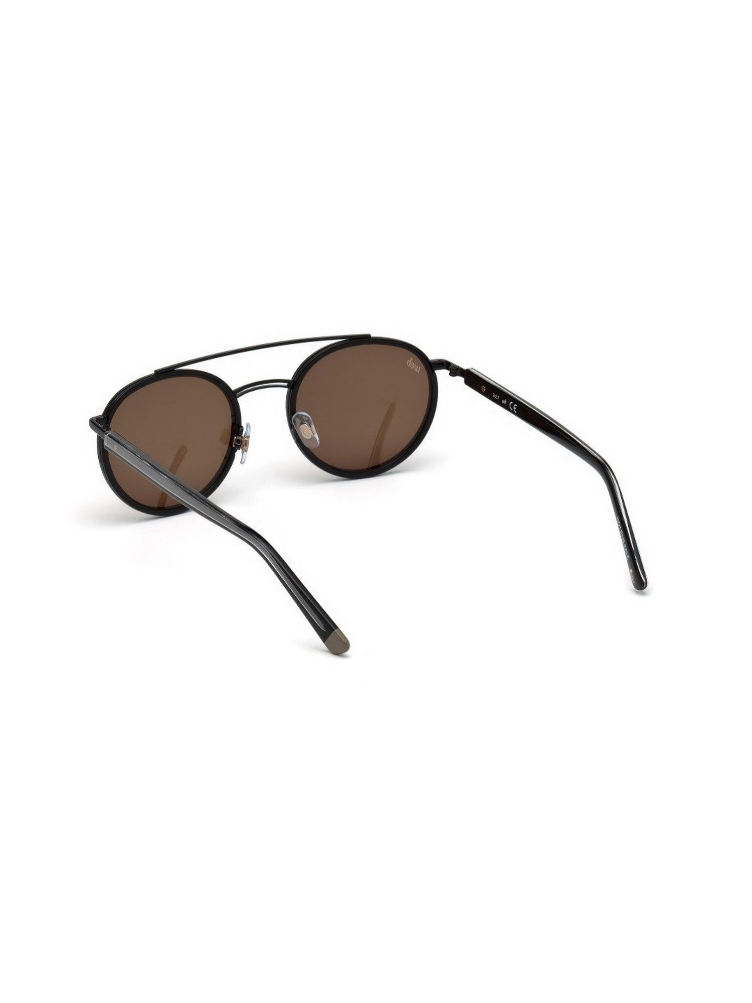 Web Eyewear Brown Round Unisex Sunglasses Designed in Italy