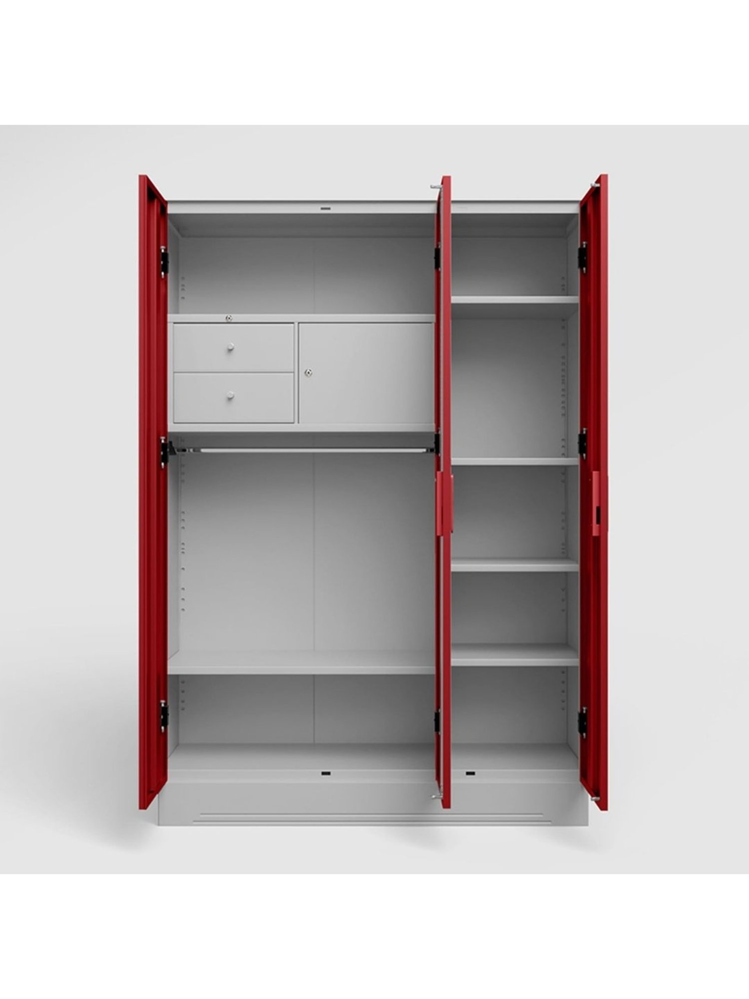 Godrej Interio Ewa Brown Engineered Wood 4 Door Wardrobe