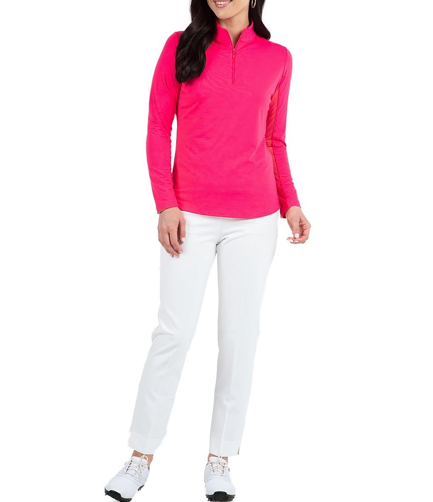 IBKUL Solid Long Sleeve Mock Neck Top